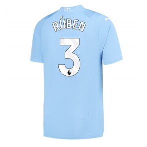 Manchester City Ruben Dias #3 Replika Hjemmebanetrøje 2023-24 Kortærmet